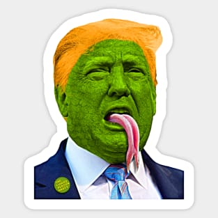 The Trump Lizard Person Party Sticker